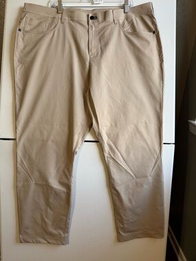 Public Rec All Day Pants Khaki Size 44x30 Straight Fit Casual Comfort Stretch